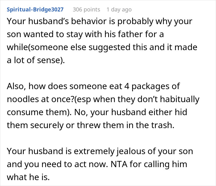 Stepdad Eats All Of 12 Y.O.’s Imported Noodles Without Permission To Make A Point, Mom Loses It Stepdad Eats All Of 12 Y.O.’s Imported Noodles Without Permission To Make A Point, Mom Loses It