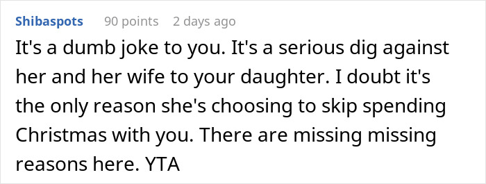 Daughter Decides To Skip Christmas Over Joke Her Mom Made 2 Years Ago, Mom Asks For Advice Daughter Decides To Skip Christmas Over Joke Her Mom Made 2 Years Ago, Mom Asks For Advice