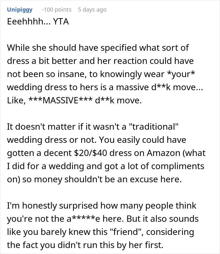 &ldquo;AITA For Wearing My Wedding Dress To Someone Else&rsquo;s Wedding?&rdquo;