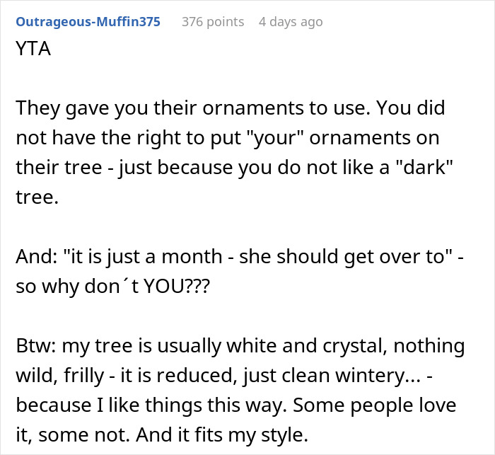 Woman Is Mad Her DIL Took Down The Colorful Decorations She Put Up In Her Home