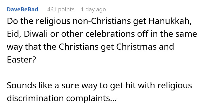 Boss Says That Christmas Time Off Is Only For Christians, Employee Replies &ldquo;I&rsquo;m Not Coming&rdquo;