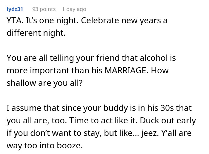 &ldquo;Am I The Jerk For Last Minute Declining To Go To A Friend&rsquo;s Dry Wedding On New Year&rsquo;s Eve?&rdquo;