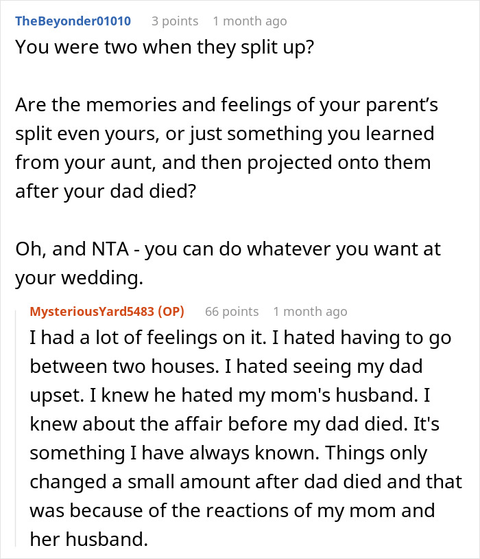 Woman Refuses To Let Mom’s Cheating Affair Partner Walk Her Down The Aisle, Causes Drama Woman Refuses To Let Mom’s Cheating Affair Partner Walk Her Down The Aisle, Causes Drama