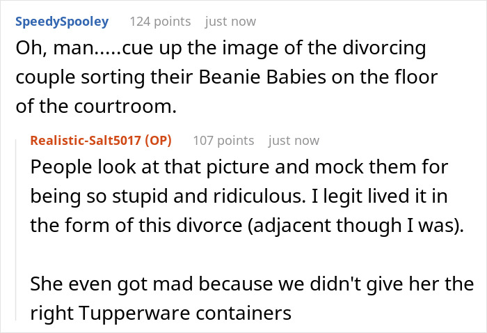 Petty Ex-Wife Wants Half Of Everything, Is Furious When She Gets Exactly That And Not A Bit More Petty Ex-Wife Wants Half Of Everything, Is Furious When She Gets Exactly That And Not A Bit More