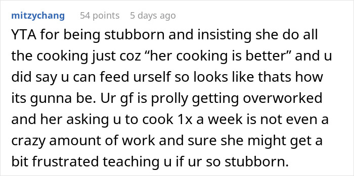 &ldquo;She's Your Girlfriend, Not Your Mommy&rdquo;: The Net Blasts Man For Demanding GF Cook For Him