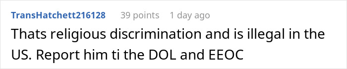 Boss Says That Christmas Time Off Is Only For Christians, Employee Replies &ldquo;I&rsquo;m Not Coming&rdquo;