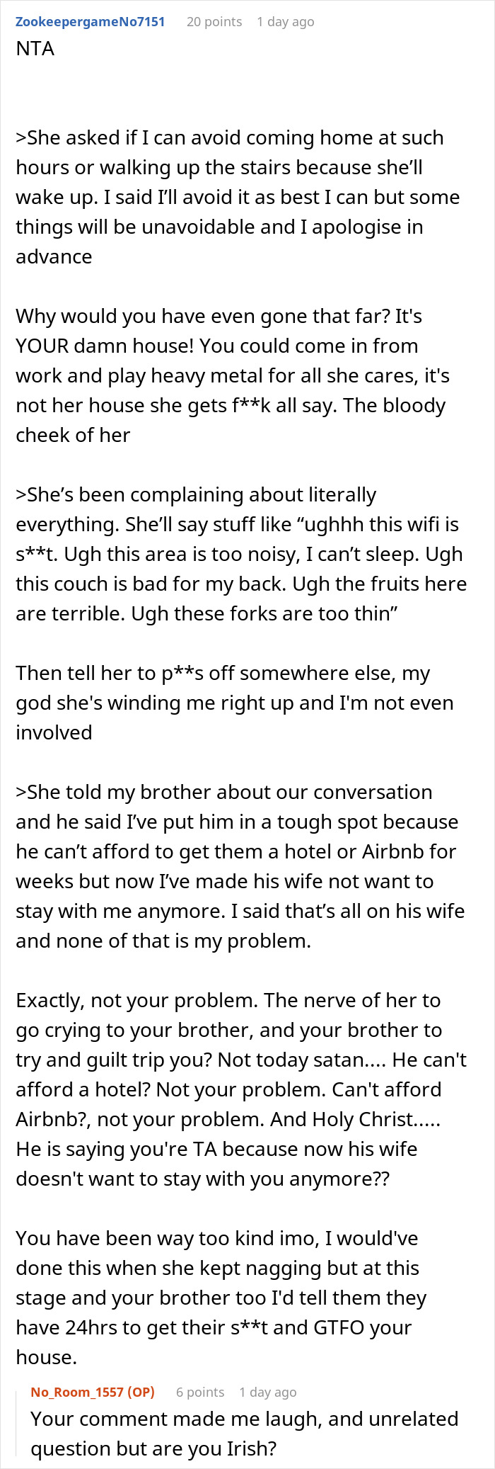 Woman Accommodates Brother&rsquo;s Family At Her Place For A Month, His Wife Won&rsquo;t Stop Complaining
