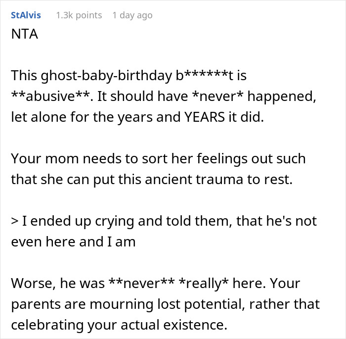 17 Y.O. Is Done Sharing Her Birthday With Her Late Twin, Parents Are Not Having It