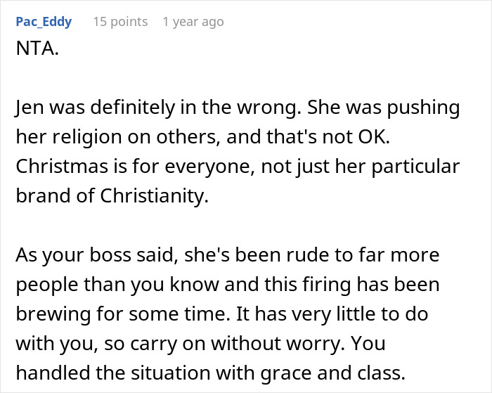 Man&rsquo;s Uncomfortable Gift Exchange With Devout Christian Ends In Worker Getting Fired