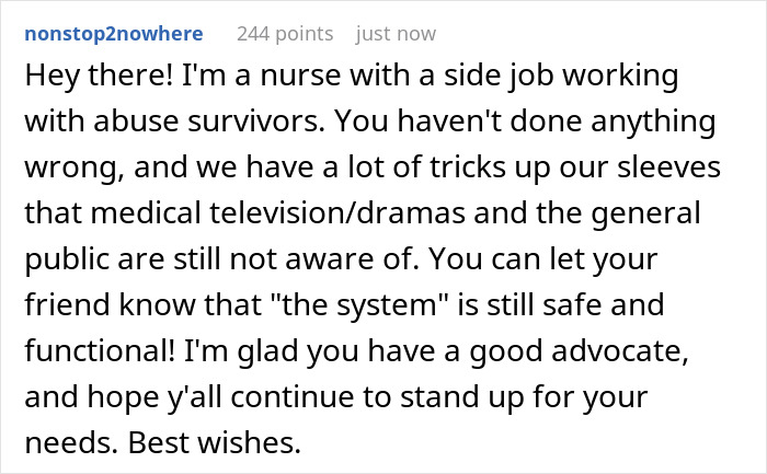 “AITA For Telling My Boyfriend What The Nurses Said To Me When They Took Me Into A Private Room?” “AITA For Telling My Boyfriend What The Nurses Said To Me When They Took Me Into A Private Room?”