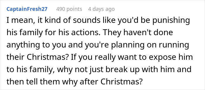 Man Plans To Expose Cheating BF On Christmas While His Whole Family Is Opening Presents Man Plans To Expose Cheating BF On Christmas While His Whole Family Is Opening Presents