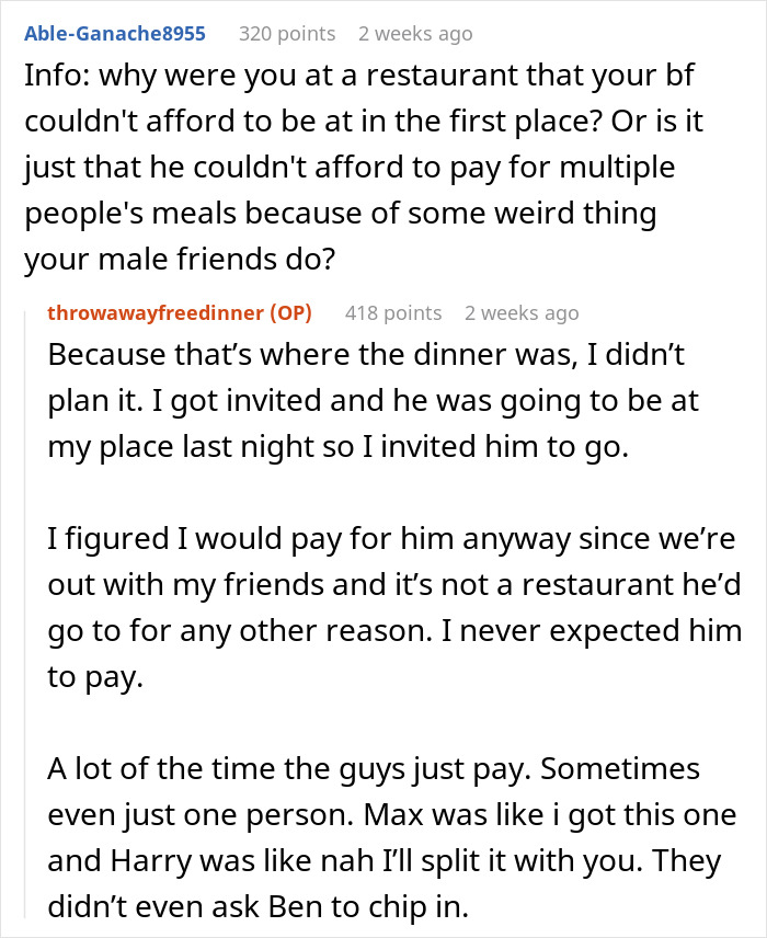 Woman Refuses To Let BF Pretend He Paid For Dinner To 'Save Face', Asks If She Was Wrong Woman Refuses To Let BF Pretend He Paid For Dinner To 'Save Face', Asks If She Was Wrong