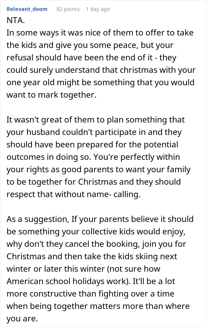 Family Drama Ensues After Grandparents Plan Christmas That Is Inaccessible To Their Son-In-Law