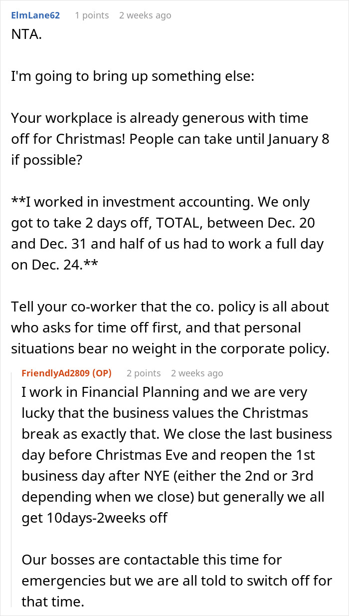 “She Lost It”: Person Refuses To Give Up Their Days Off Just Because They Don’t Have Kids “She Lost It”: Person Refuses To Give Up Their Days Off Just Because They Don’t Have Kids