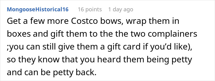 &ldquo;No One Gets Bows This Year&rdquo;: Woman Takes Petty Revenge On Entitled SILs