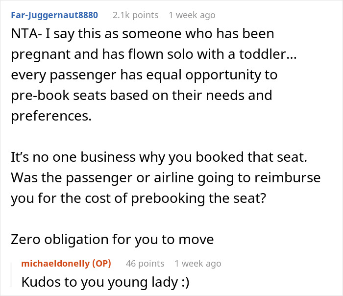 Flight Attendants Refuse To Mediate When Pregnant Woman Demands To Swap Seats, Man Says He Needs It Flight Attendants Refuse To Mediate When Pregnant Woman Demands To Swap Seats, Man Says He Needs It