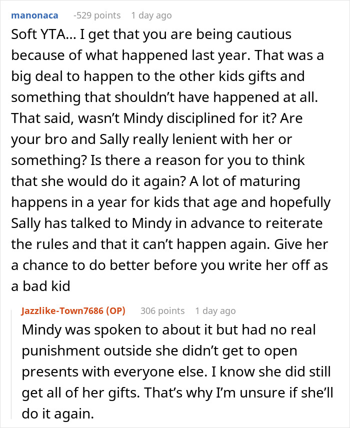 &ldquo;AITA For Suggesting We Lock Up The Christmas Presents After What My Niece Did Last Year?&rdquo;