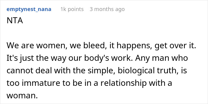 Woman Asks If It's Wrong To Leave Menstrual Pads Out Where A Male Guest Could See Them