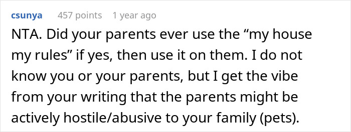 Woman Refuses To Let Homeless Parents Occupy Her Pet Room, Wonders If She's Being Cruel Woman Refuses To Let Homeless Parents Occupy Her Pet Room, Wonders If She's Being Cruel