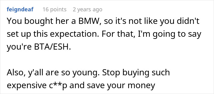 "I Was Being Cheap": GF Freaks Out After BF Refused To Buy Her A Tesla