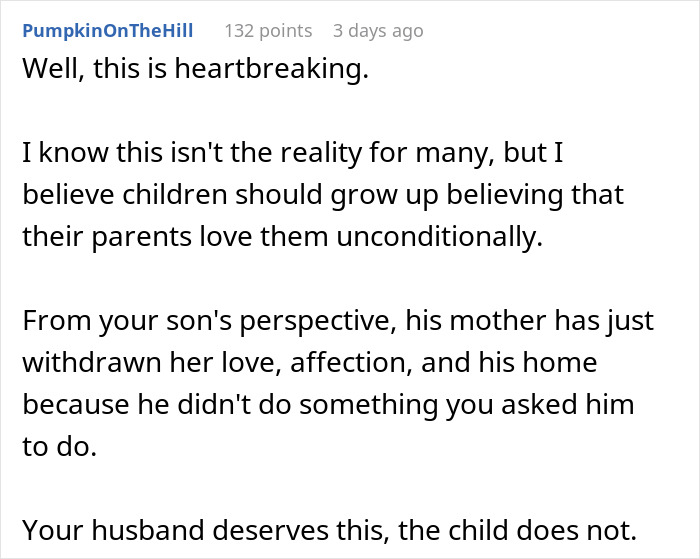 Mom reflects on whether kicking out husband and son before Christmas was an overreaction in family conflict discussion.