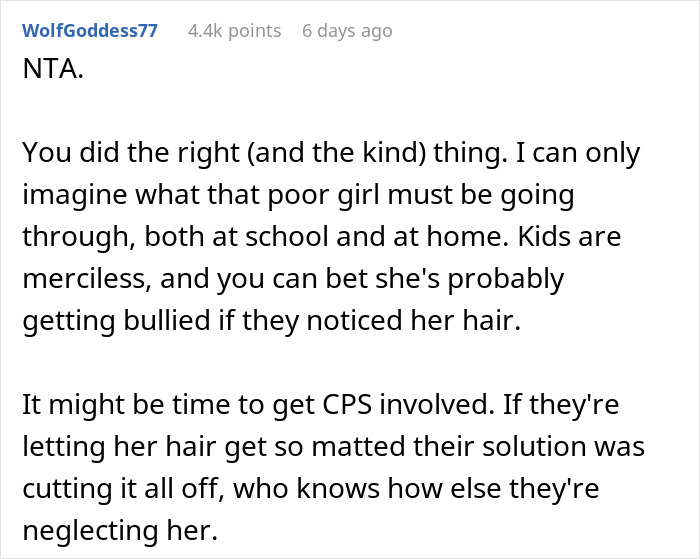 Woman Helps Daughter's Friend With Her Matted Hair, Her Dad's Fianc&eacute;e Now Says She Owes Her Money