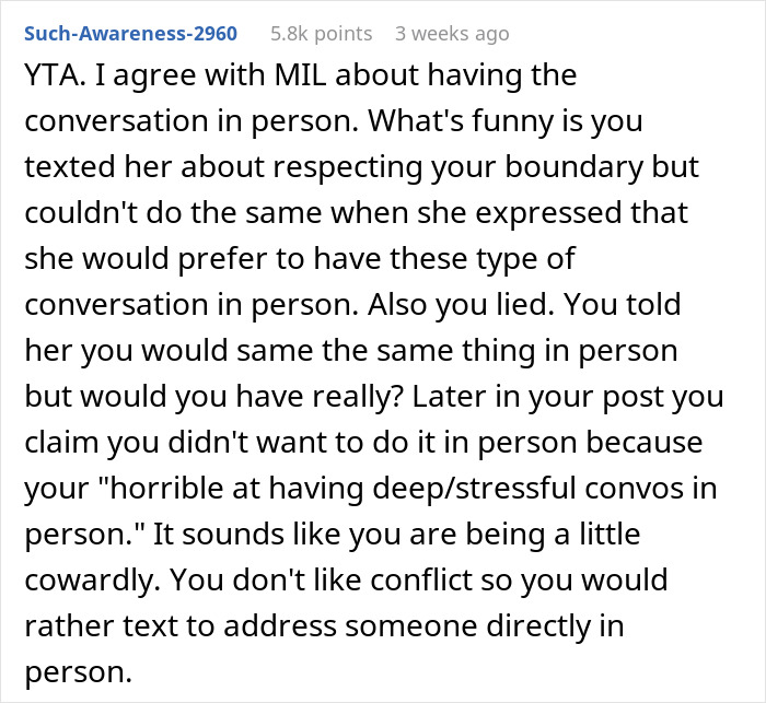 Mom Tells MIL About Her Son's Boundaries Through Texts, She Calls Her A Coward