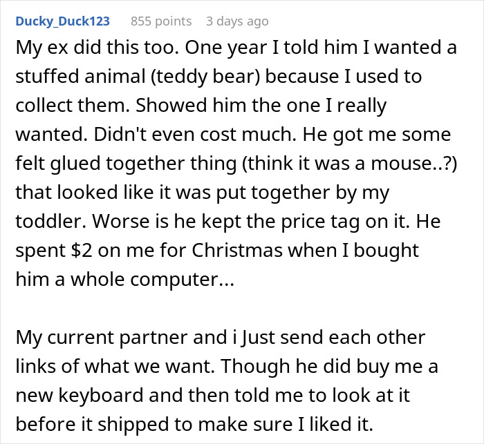 GF Is Very Disappointed By BF's Holiday Gift, Gets A Reality Check