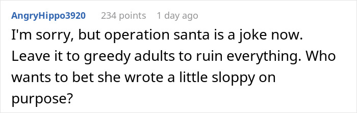 &ldquo;Sip Some Grow-Up Juice&rdquo;: Woman Complains About Only Getting 2 Gifts Via Charity, Gets Backlash