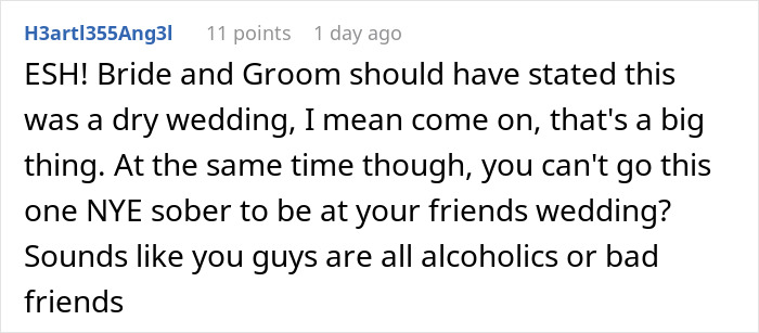 &ldquo;Am I The Jerk For Last Minute Declining To Go To A Friend&rsquo;s Dry Wedding On New Year&rsquo;s Eve?&rdquo;