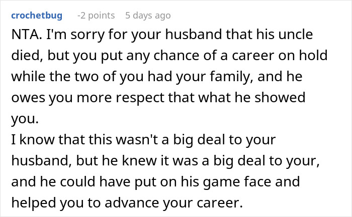 Woman Accuses Grieving Husband Of Ruining A Work Xmas Gala For Her, Gets A Reality Check