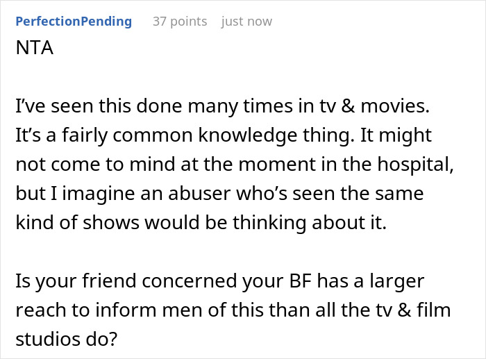 “AITA For Telling My Boyfriend What The Nurses Said To Me When They Took Me Into A Private Room?” “AITA For Telling My Boyfriend What The Nurses Said To Me When They Took Me Into A Private Room?”