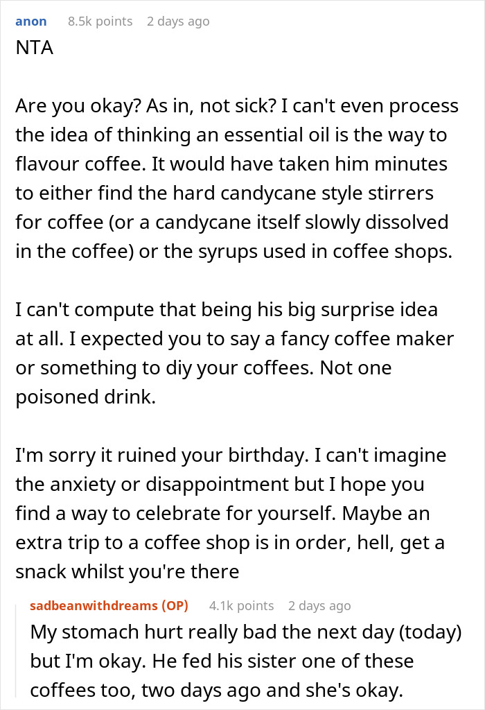 Husband Uses Essential Oil Instead Of Actual Peppermint In Wife&rsquo;s Gift, She Has A Panic Attack