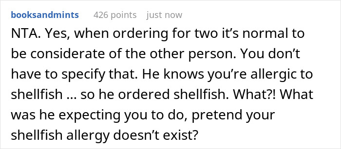 “AITA For Telling My Boyfriend To Order 'Whatever He Wants', Then Getting Upset With His Choice?” “AITA For Telling My Boyfriend To Order 'Whatever He Wants', Then Getting Upset With His Choice?”