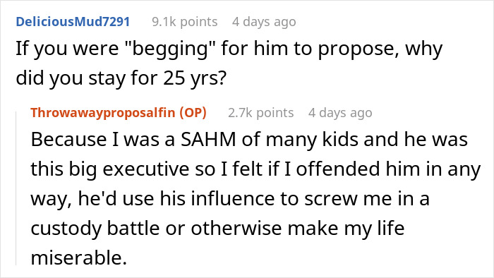 BF Decides It's Finally Time To Propose After 30 Years And 4 Kids, Is Met With An Eye Roll BF Decides It's Finally Time To Propose After 30 Years And 4 Kids, Is Met With An Eye Roll