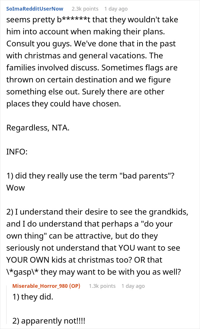 Family Drama Ensues After Grandparents Plan Christmas That Is Inaccessible To Their Son-In-Law