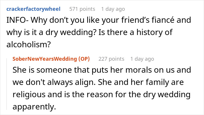 &ldquo;Am I The Jerk For Last Minute Declining To Go To A Friend&rsquo;s Dry Wedding On New Year&rsquo;s Eve?&rdquo;