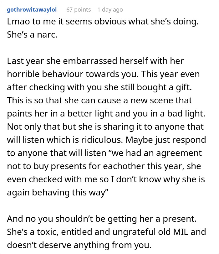 MIL Tosses Christmas Gift To The Side After Learning DIL Bought It, Regrets It A Year Later