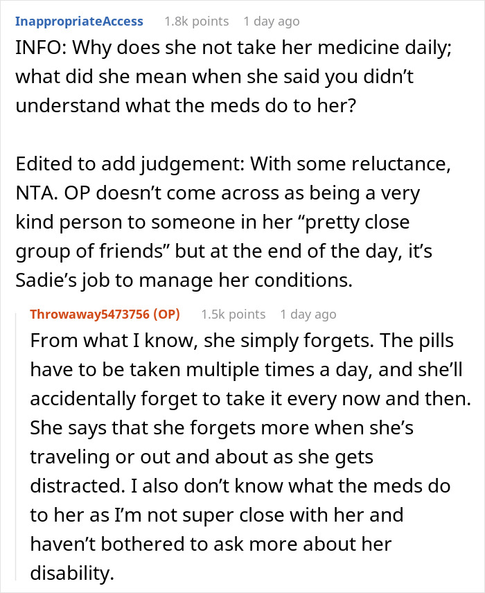Woman Ruins A Trip After Conveniently "Forgetting" To Take Her Meds, Friend Loses It