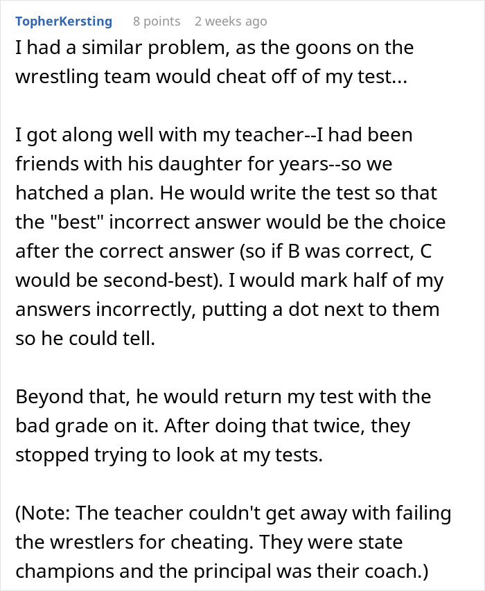 "With 5 Minutes Left, I Grabbed A New Test": Student Gets Revenge On Cheating Classmates