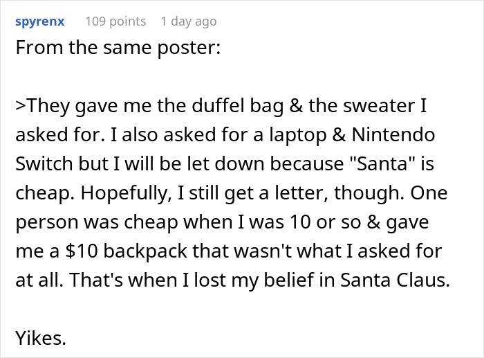 &ldquo;Sip Some Grow-Up Juice&rdquo;: Woman Complains About Only Getting 2 Gifts Via Charity, Gets Backlash