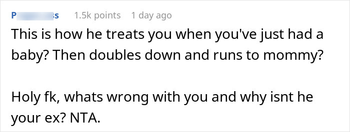 Screenshot of a Reddit comment expressing disbelief at a man&rsquo;s reaction to baby&rsquo;s hair color and questioning paternity.