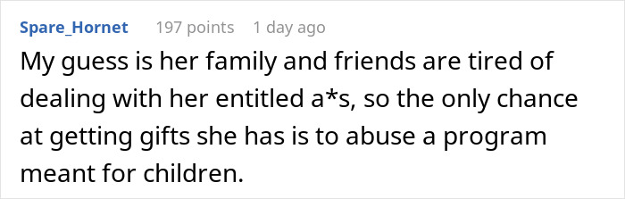 &ldquo;Sip Some Grow-Up Juice&rdquo;: Woman Complains About Only Getting 2 Gifts Via Charity, Gets Backlash