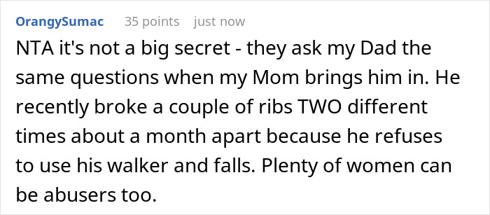 “AITA For Telling My Boyfriend What The Nurses Said To Me When They Took Me Into A Private Room?” “AITA For Telling My Boyfriend What The Nurses Said To Me When They Took Me Into A Private Room?”