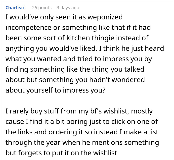 GF Is Very Disappointed By BF's Holiday Gift, Gets A Reality Check