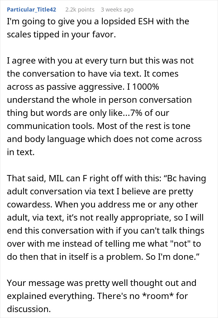 Mom Tells MIL About Her Son's Boundaries Through Texts, She Calls Her A Coward