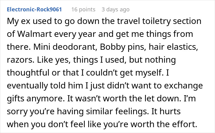 GF Is Very Disappointed By BF's Holiday Gift, Gets A Reality Check