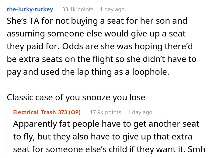 Mom Tries To Bully Obese Woman Out Of Her Second Plane Seat, Gets Humbled In Return