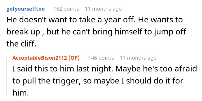 Girlfriend Doesn&rsquo;t Want To Wait After Man Asks To Take A Year-Long &lsquo;Break&rsquo; From Their Relationship
