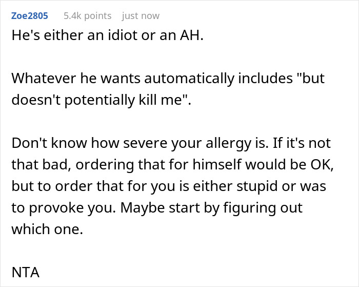 “AITA For Telling My Boyfriend To Order 'Whatever He Wants', Then Getting Upset With His Choice?” “AITA For Telling My Boyfriend To Order 'Whatever He Wants', Then Getting Upset With His Choice?”